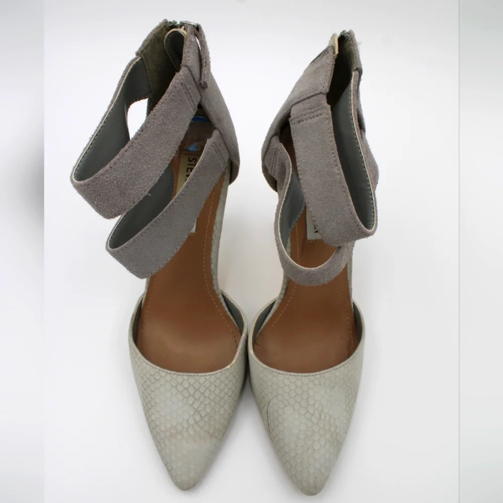 Steve Madden Grey Microsuede Heels – Size 7.5 - Picture 6 of 7